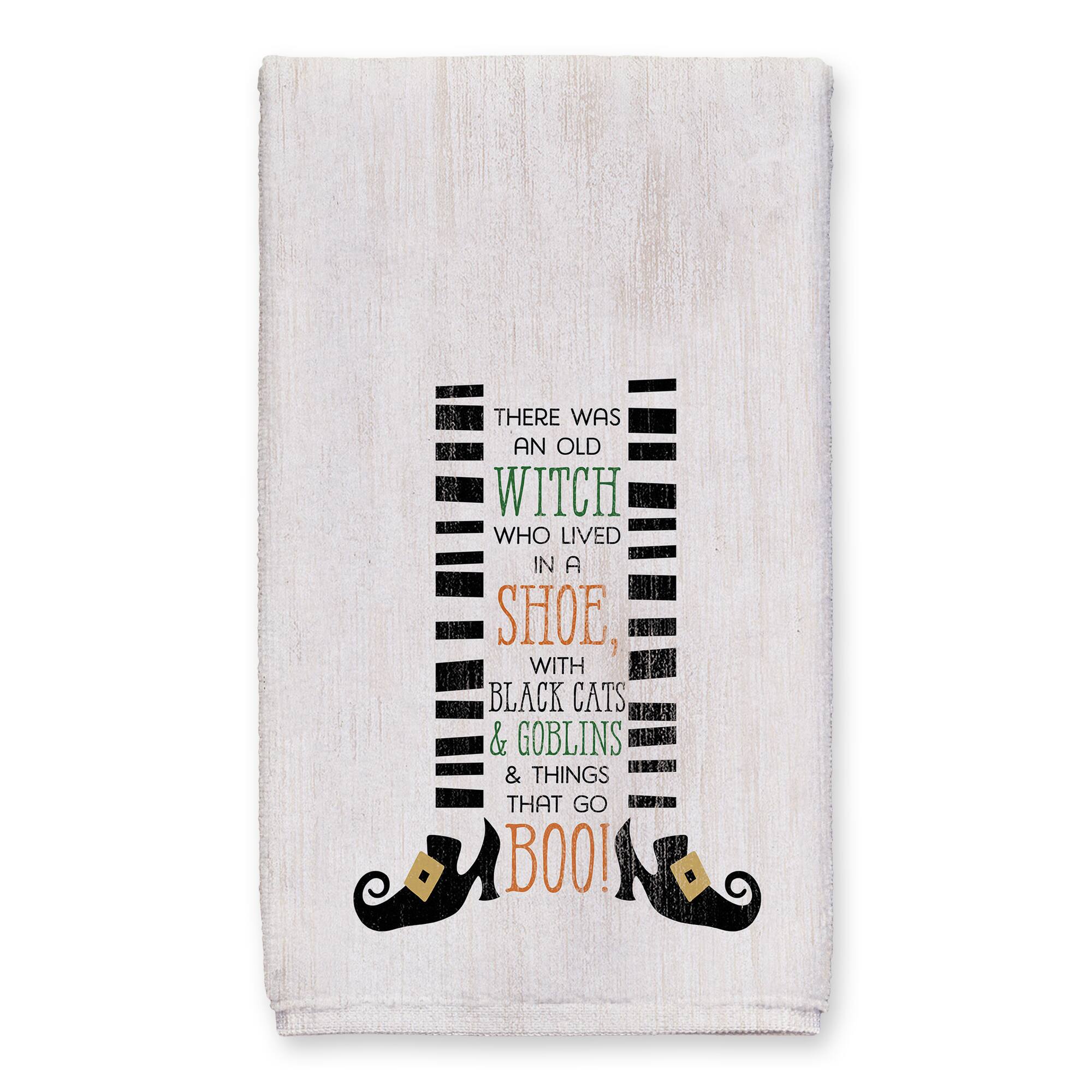 There was an Old Witch 16" x 25" Tea Towel - Set of 2